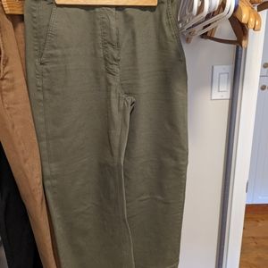Everlane wide leg crops 8 dark green surplus